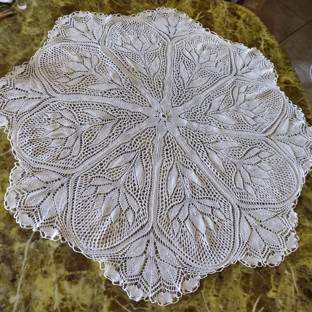 Custom Floral Elegant Cream Lace Doily Handmade Crochet Round